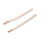 Metal extension chains 50mm with drop Rosé gold